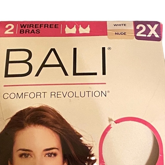 2--Bali women’s seamless bras with foam cups in 2XL. One nude and one white bra. - Picture 2 of 5